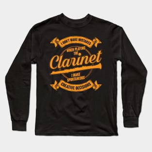 Funny Clarinet Player Clarinetist Gift Long Sleeve T-Shirt